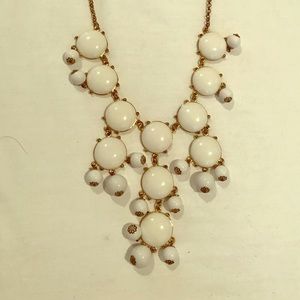 White J.Crew Bubble Necklace